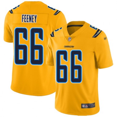 Los Angeles Chargers NFL Football Dan Feeney Gold Jersey Men Limited #66 Inverted Legend